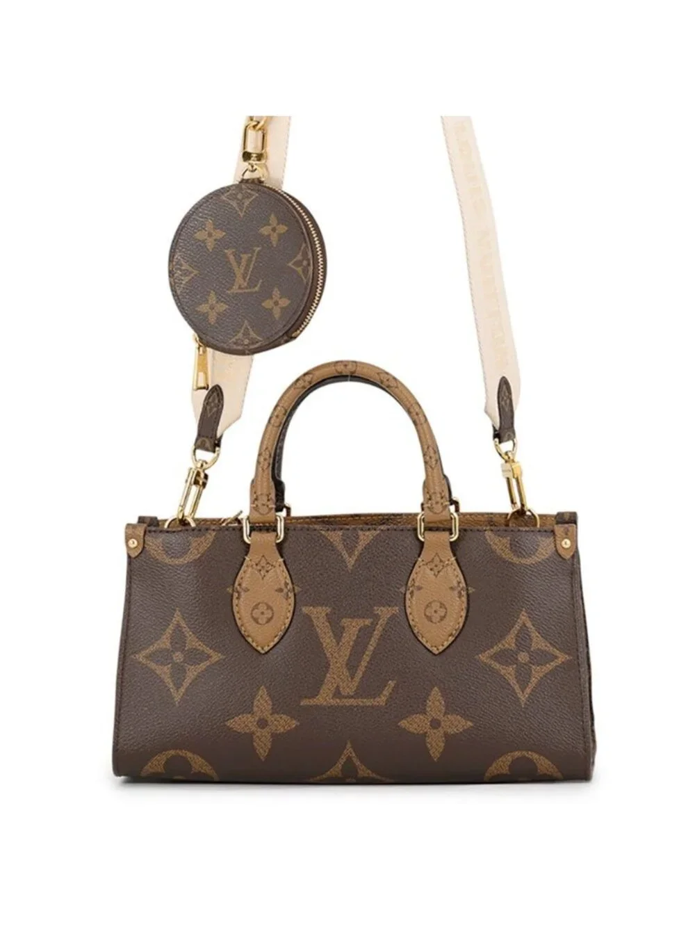 Louis Vuitton Monogram Reverse Giant On The Go East West 2-Way Tote Bag